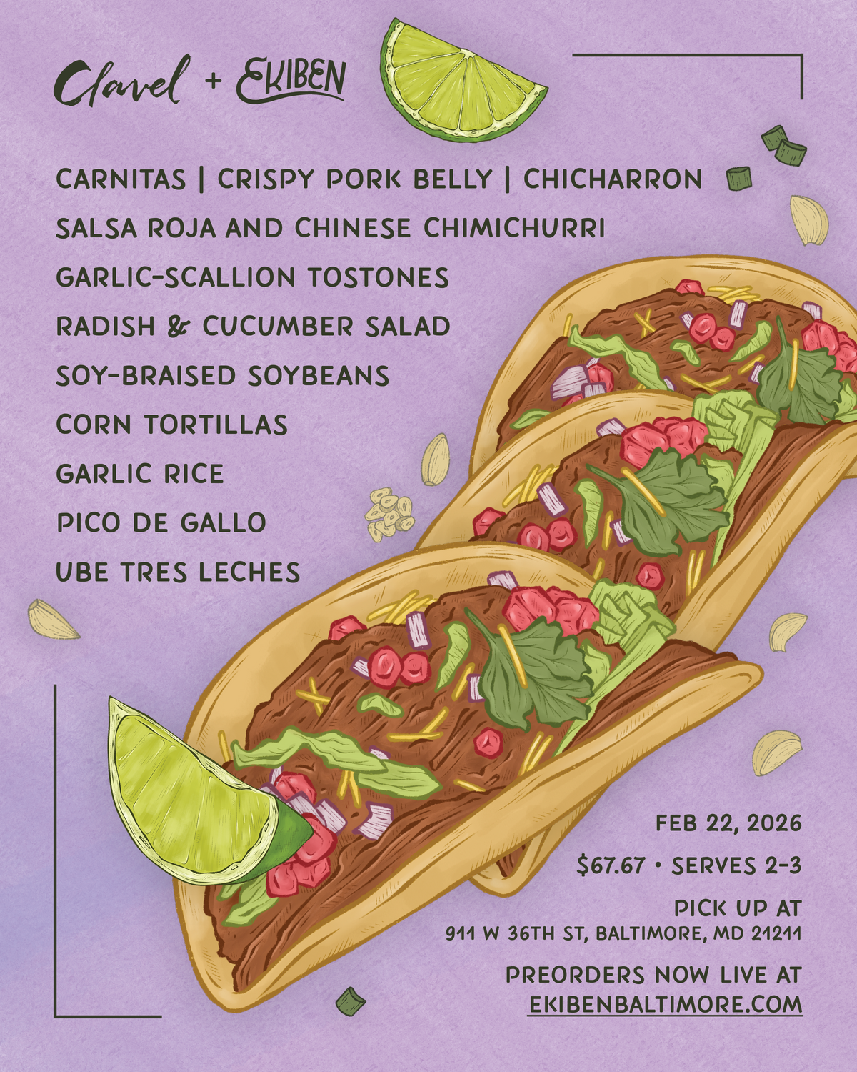 Ekiben pop-up menu flyer