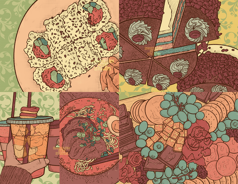 Food illlustrations zine