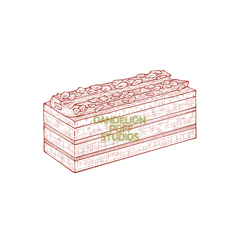 Baklava cake pastry illustration