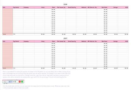Budgeting Spreadsheets