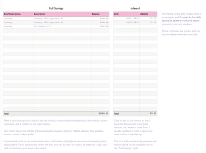 Budgeting Spreadsheets