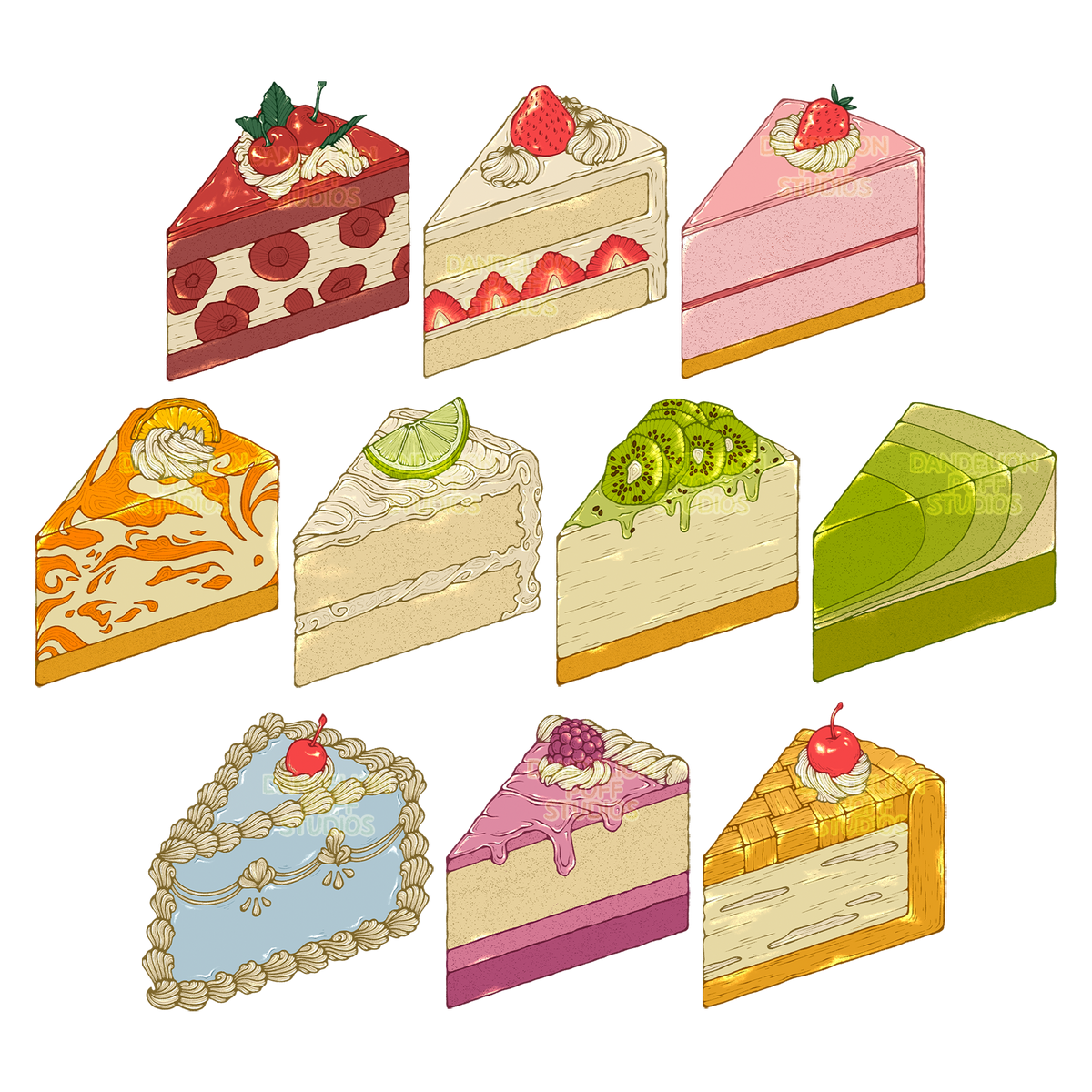 Cake Slice Washi Stickers