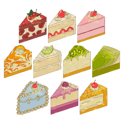Cake Slice Washi Stickers