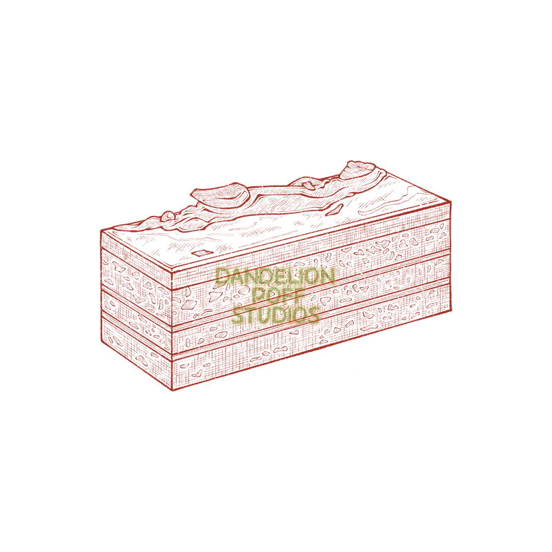 Chestnut pear cake illustration