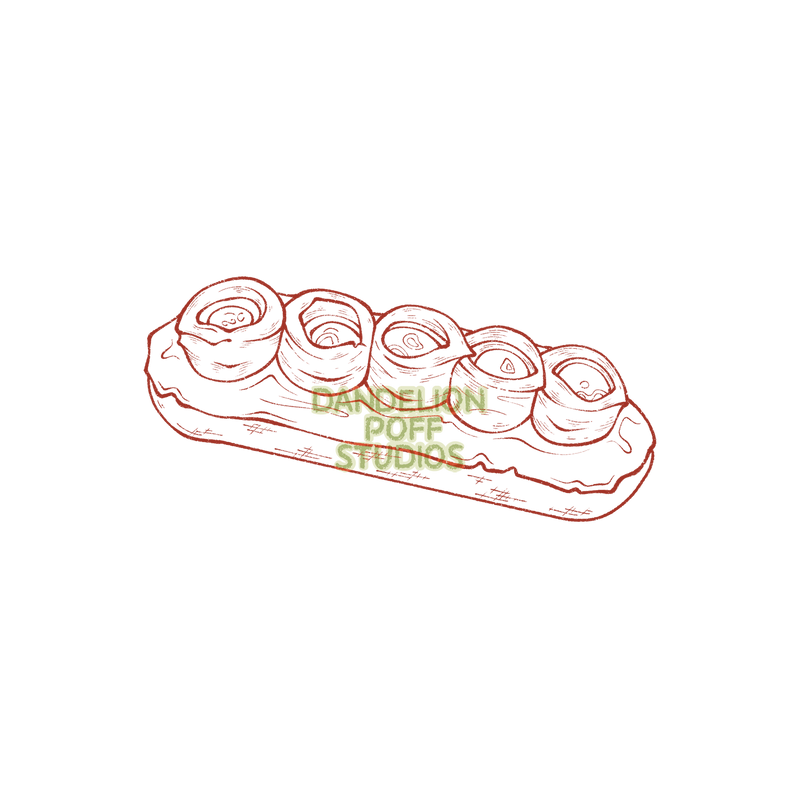 Dulce de leche eclair illustration