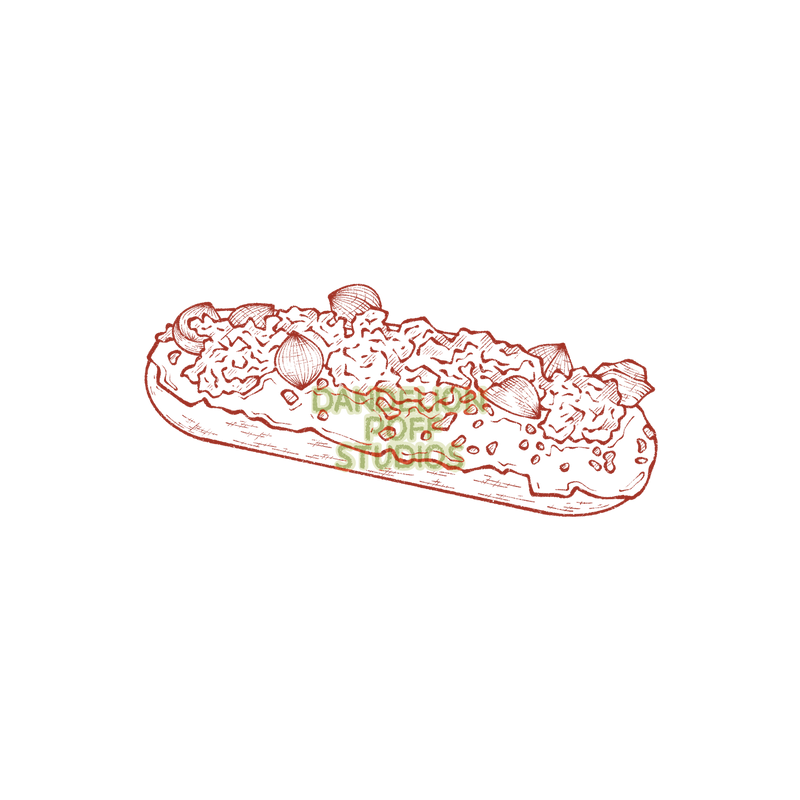 Hazelnut eclair illustration