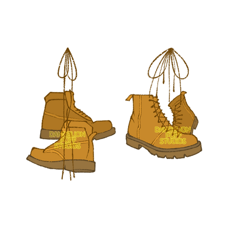 Hiking boots illustration