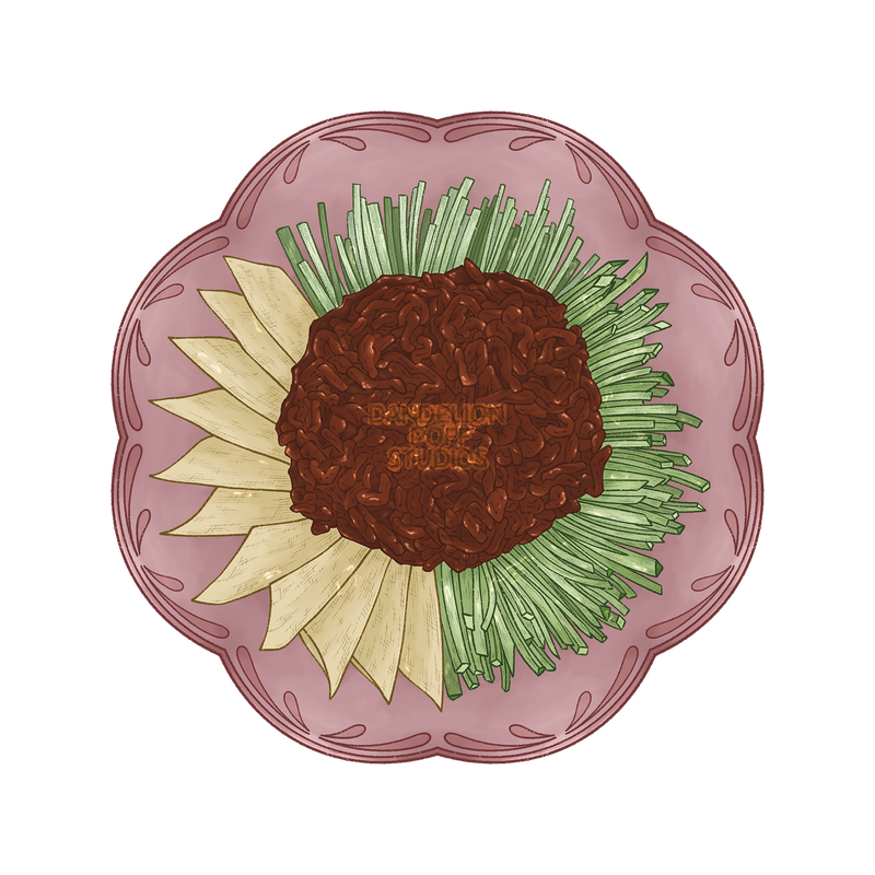 Beijing pork julienne illustration