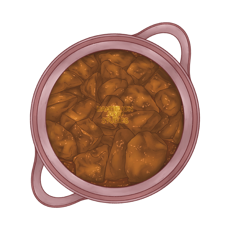 Stewed potatoes illustration