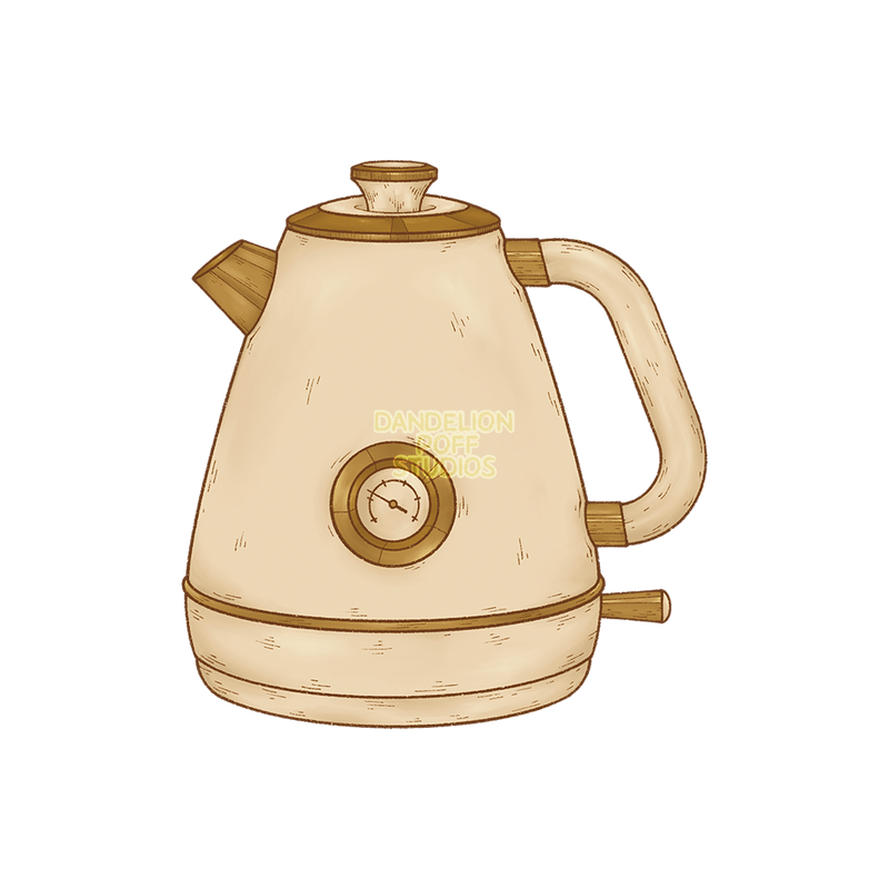 Water kettle illustration