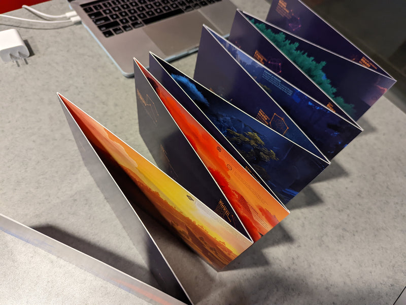 Folded accordion book of Teyvat project